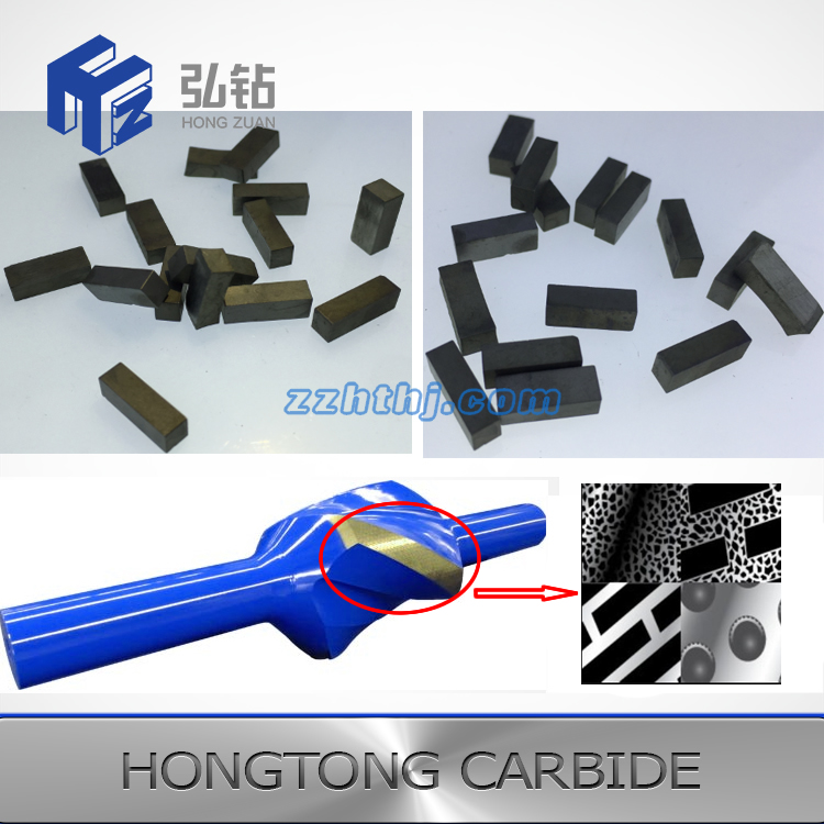 Tungsten carbide inserts/wear tiles for stabilizers