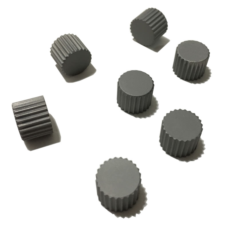 Tungsten carbide buttons for DTH drill bits