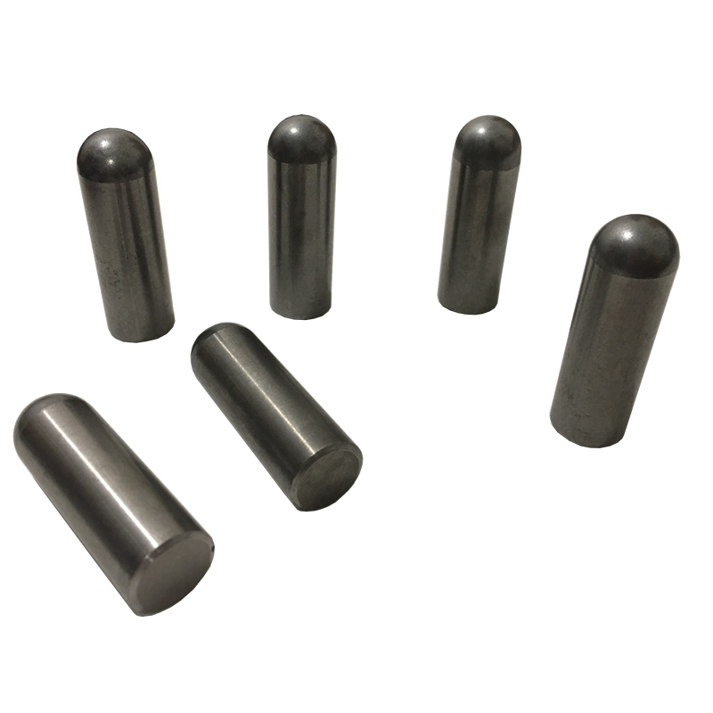 Tungsten carbide buttons for DTH drill bits