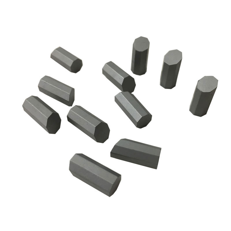 7.5 x 15mm Tungsten carbide Hexagonal Tips for drill bits wear parts