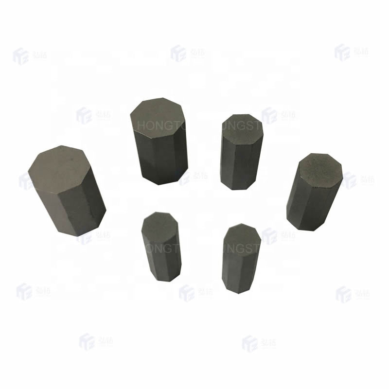 7.5 x 15mm Tungsten carbide Hexagonal Tips for drill bits wear parts